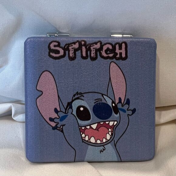 Disney Lilo & Stitch Happy Stitch Compact Mirror Pocket Makeup Mirror NEW - Picture 1 of 4